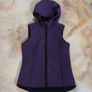 Gerry Weber | Purple Hooded Fitted Shell Vest Minimalist Size M